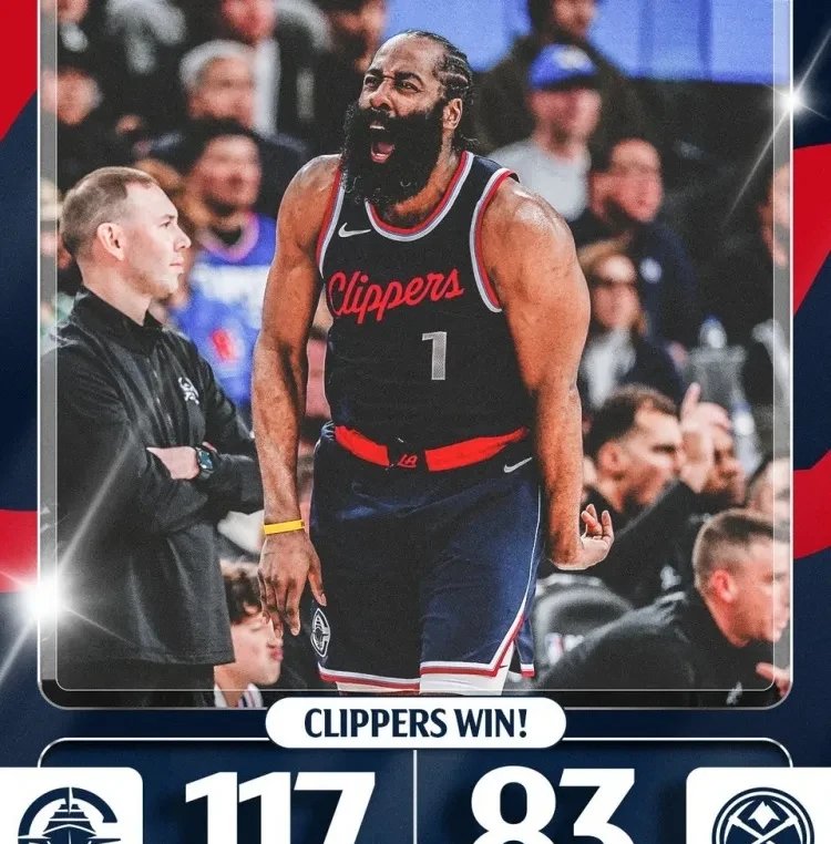 火箭队狭胜老鹰队，哈登绝杀化解胜负悬念